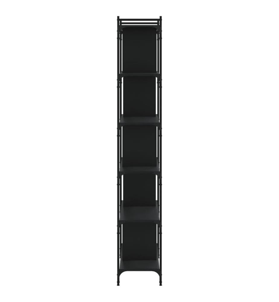 Bücherregal 6 Böden Schwarz 76x32x192 cm Holzwerkstoff