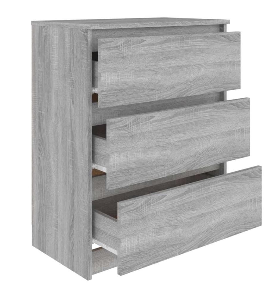 Sideboard Grau Sonoma 60x35x76 cm Holzwerkstoff