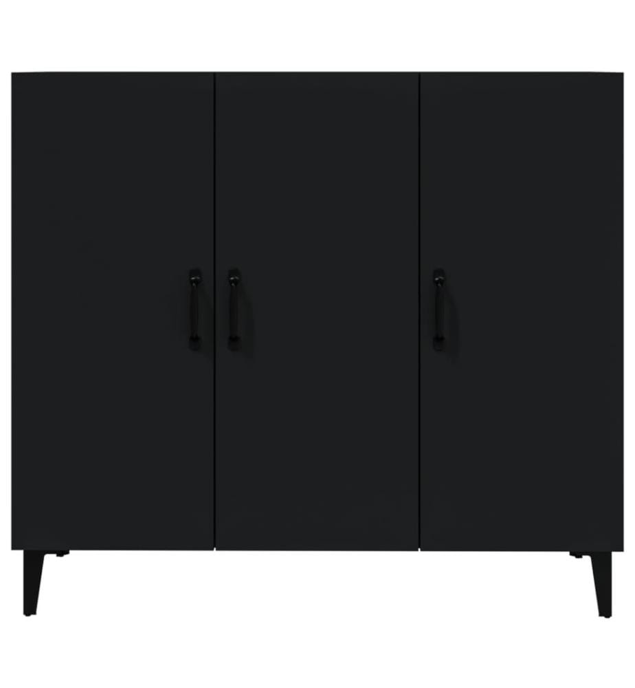 Sideboard Schwarz 90x34x80 cm Holzwerkstoff