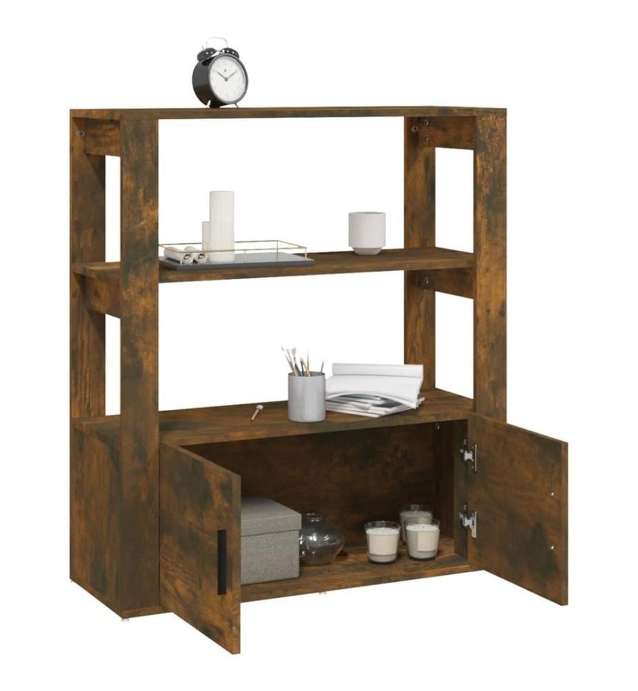 Sideboard Räuchereiche 80x30x90 cm Holzwerkstoff