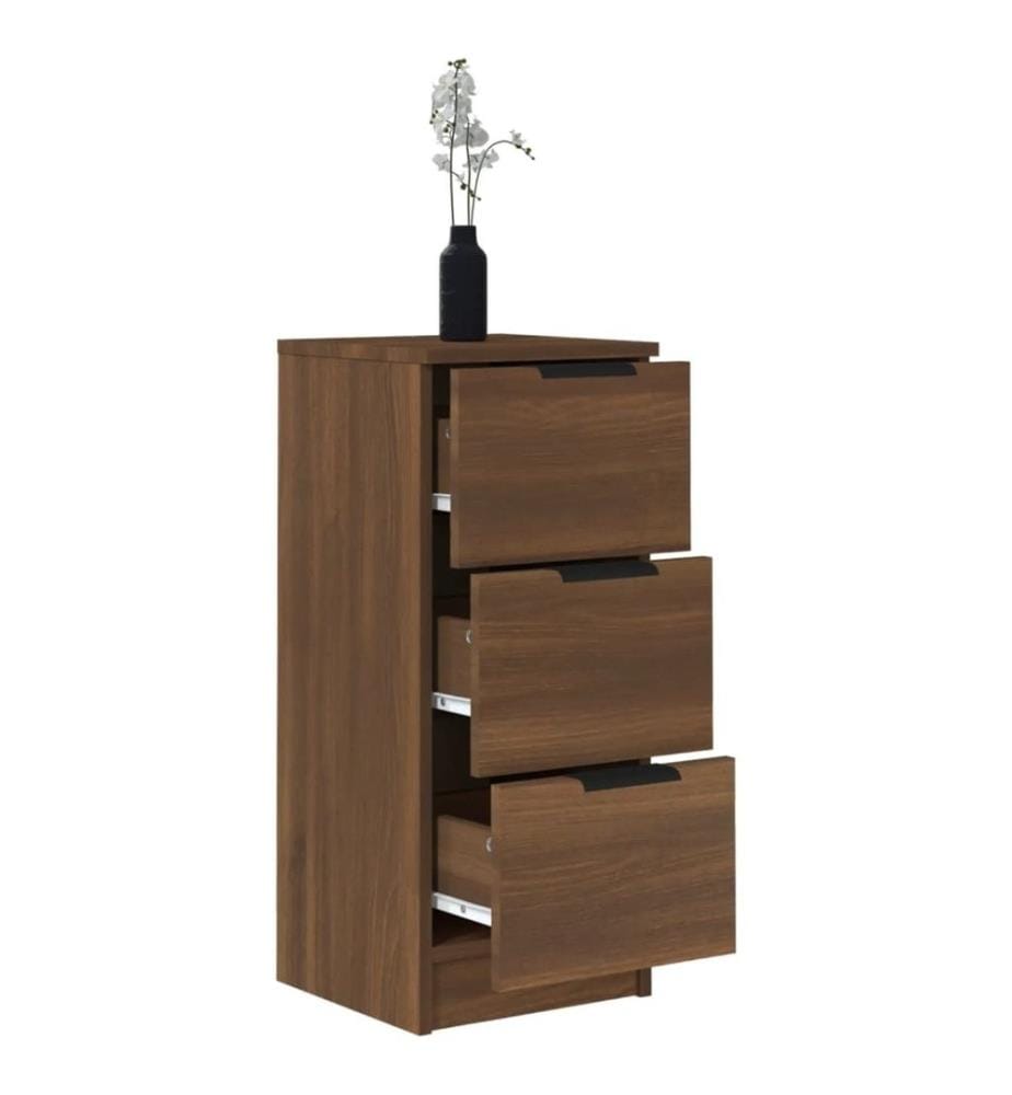 Sideboards 2 Stk. Braun Eichen-Optik 30x30x70 cm Holzwerkstoff