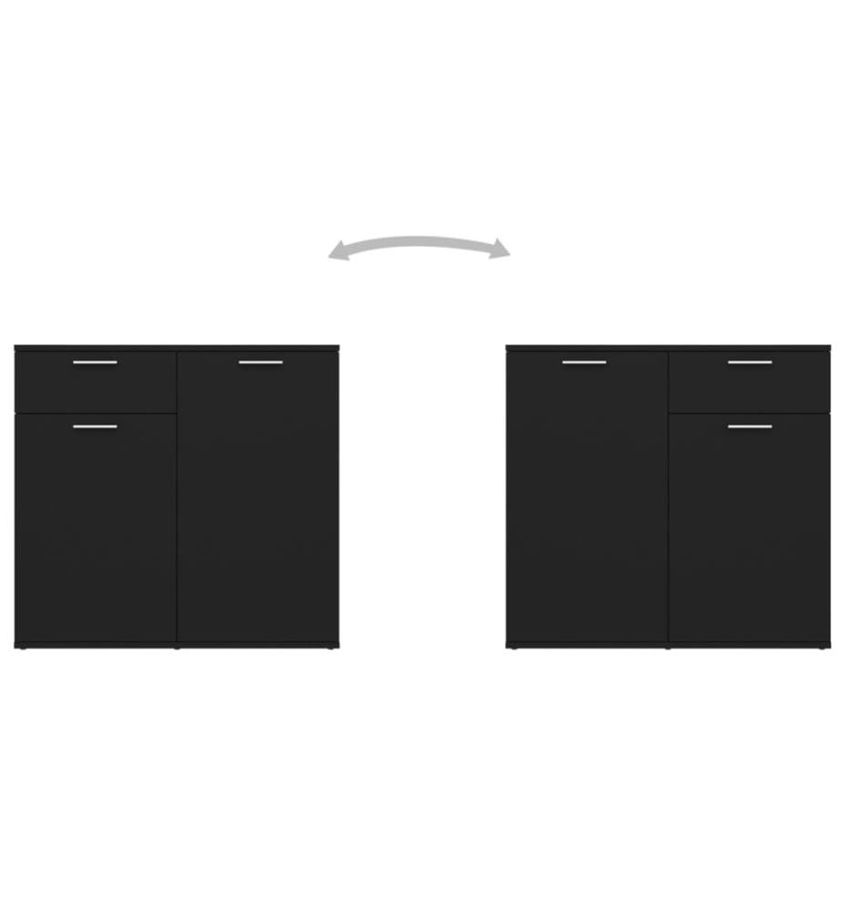 Sideboard Schwarz 160x36x75 cm Holzwerkstoff