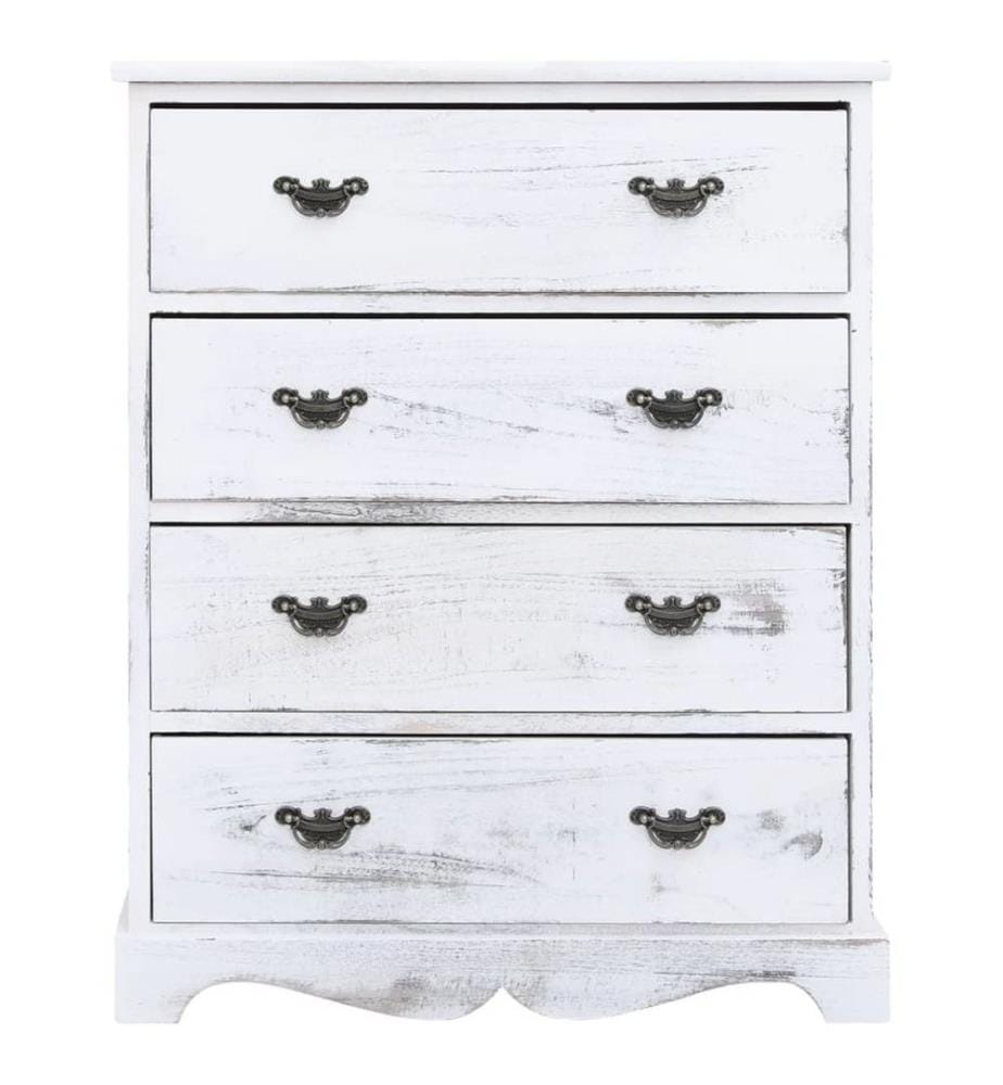 Schubladenkommode Weiss 60×30×75 cm Holz