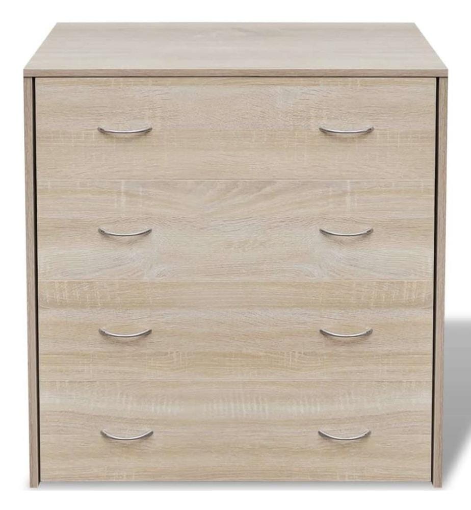 Kommode mit 4 Schubladen 60×30,5×71 cm Eichenbraun