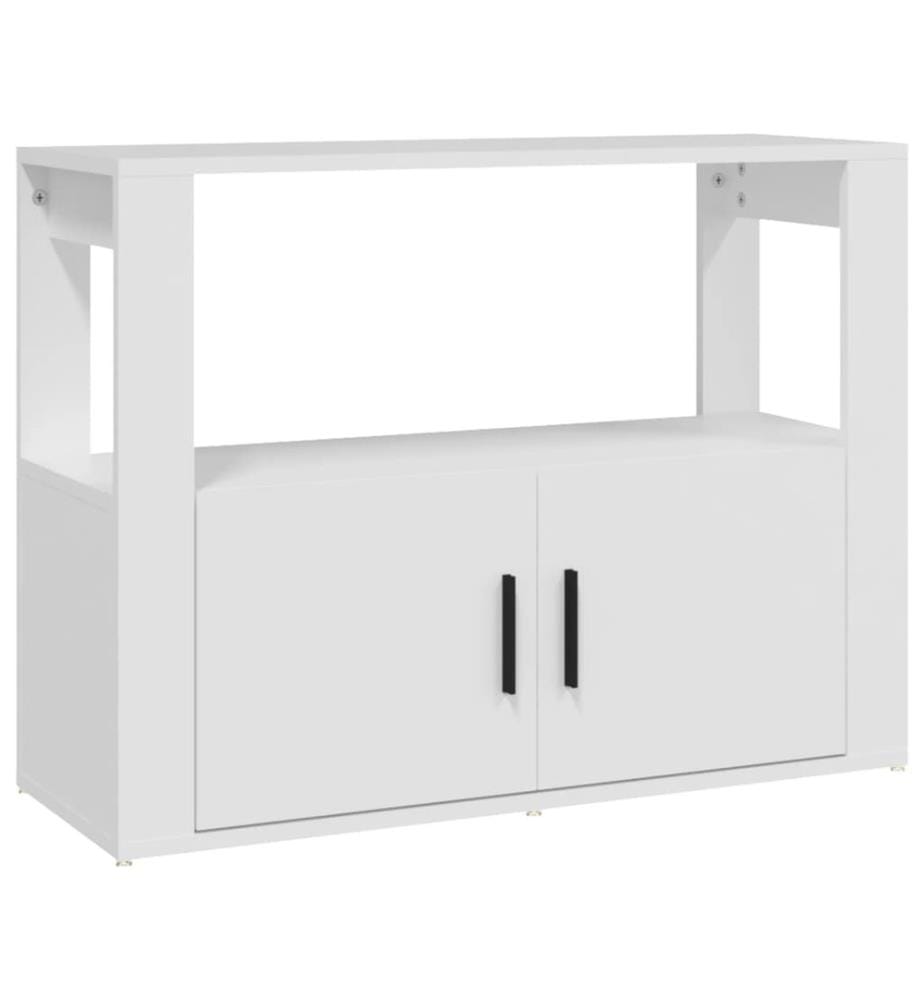 Sideboard Weiss 80x30x60 cm Holzwerkstoff