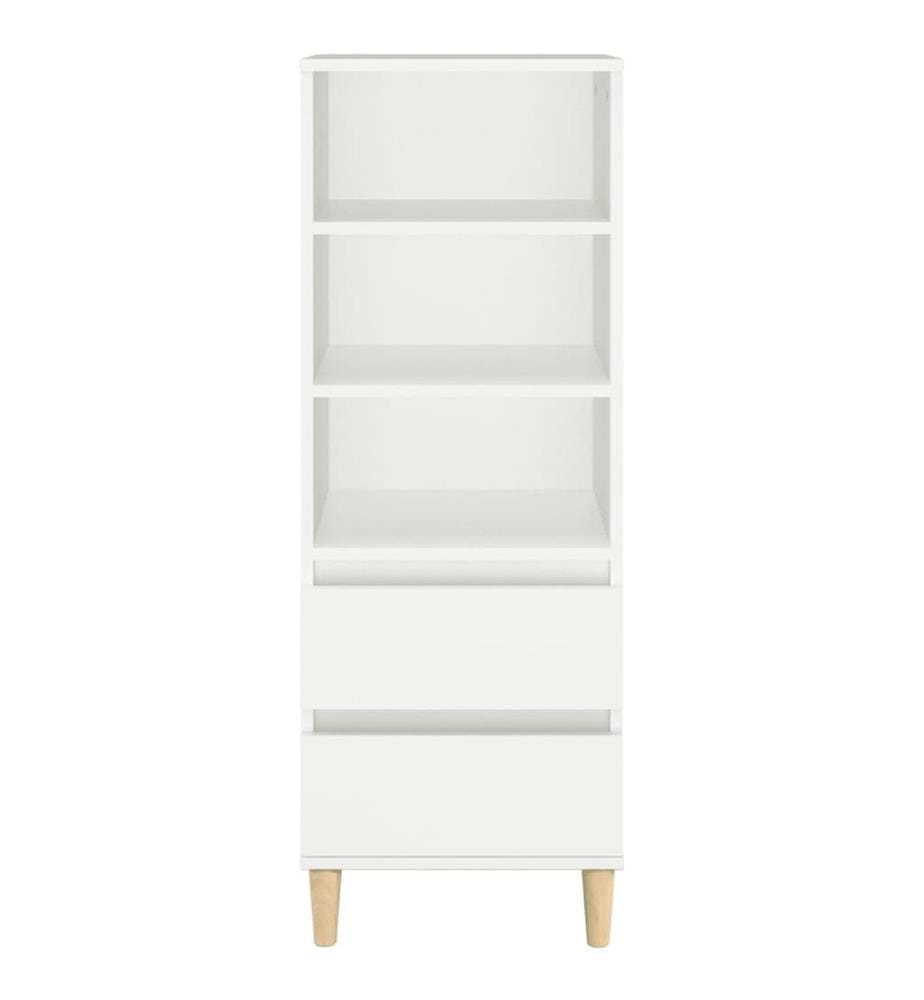 Buffet haut Blanc 40x36x110 cm Bois d'ingénierie