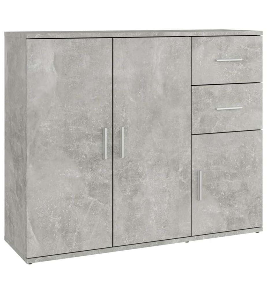 Sideboard Betongrau 91x29,5x75cm Holzwerkstoff
