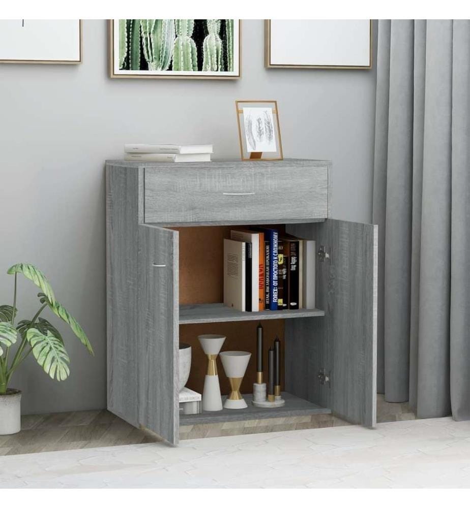 Sideboard Grau Sonoma 60x30x75 cm Holzwerkstoff