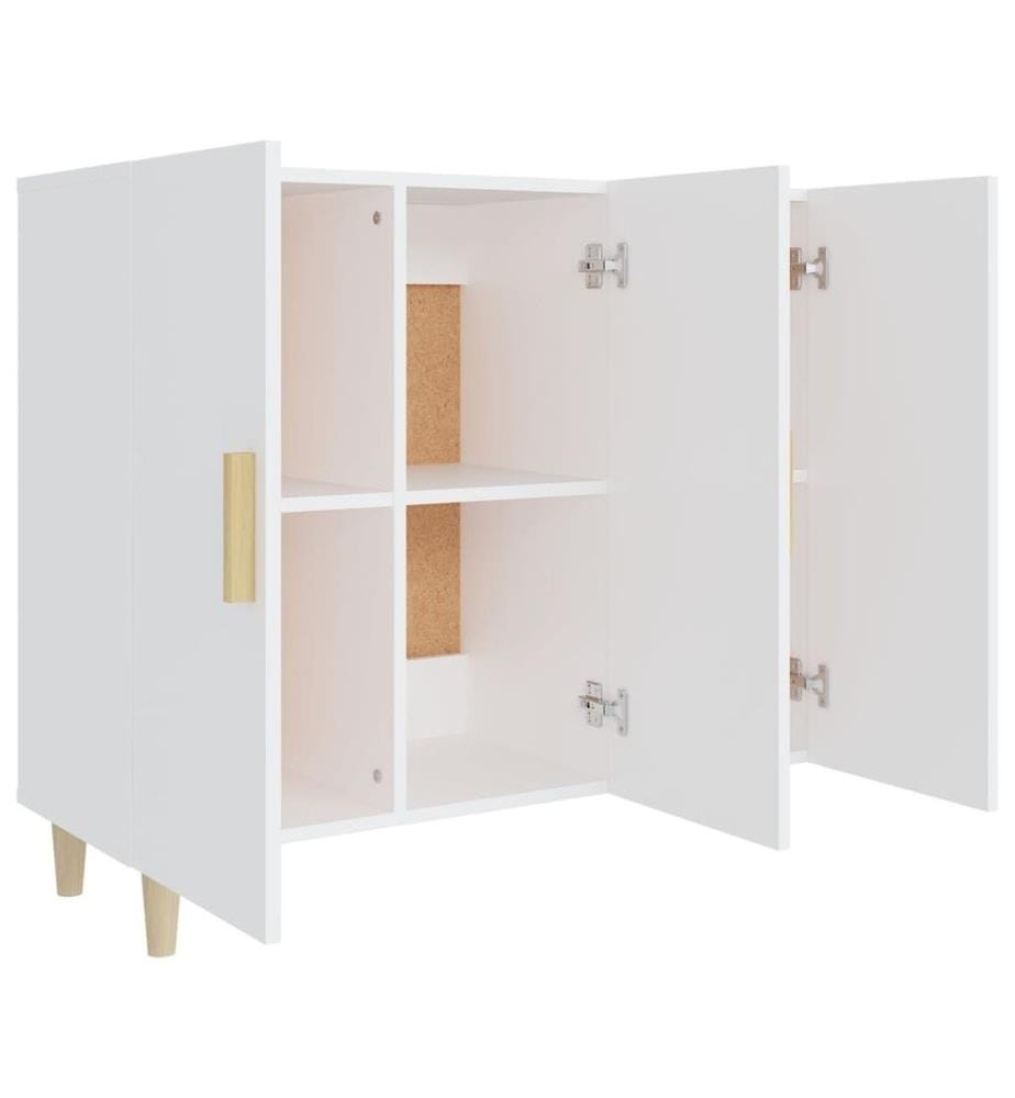 Sideboard Weiss 90x34x80 cm Holzwerkstoff