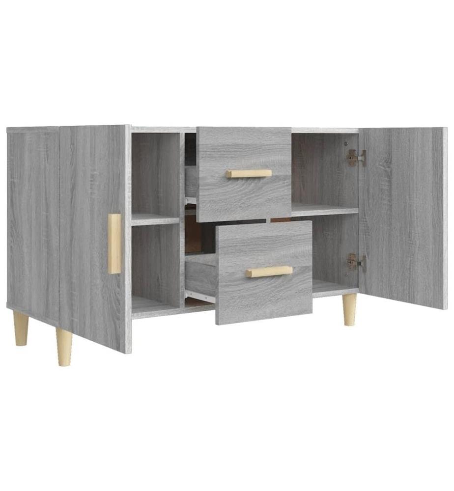 Sideboard Grau Sonoma 100x36x60 cm Holzwerkstoff