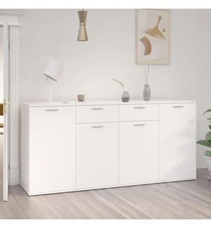 Sideboard Weiss 160x36x75 cm Holzwerkstoff