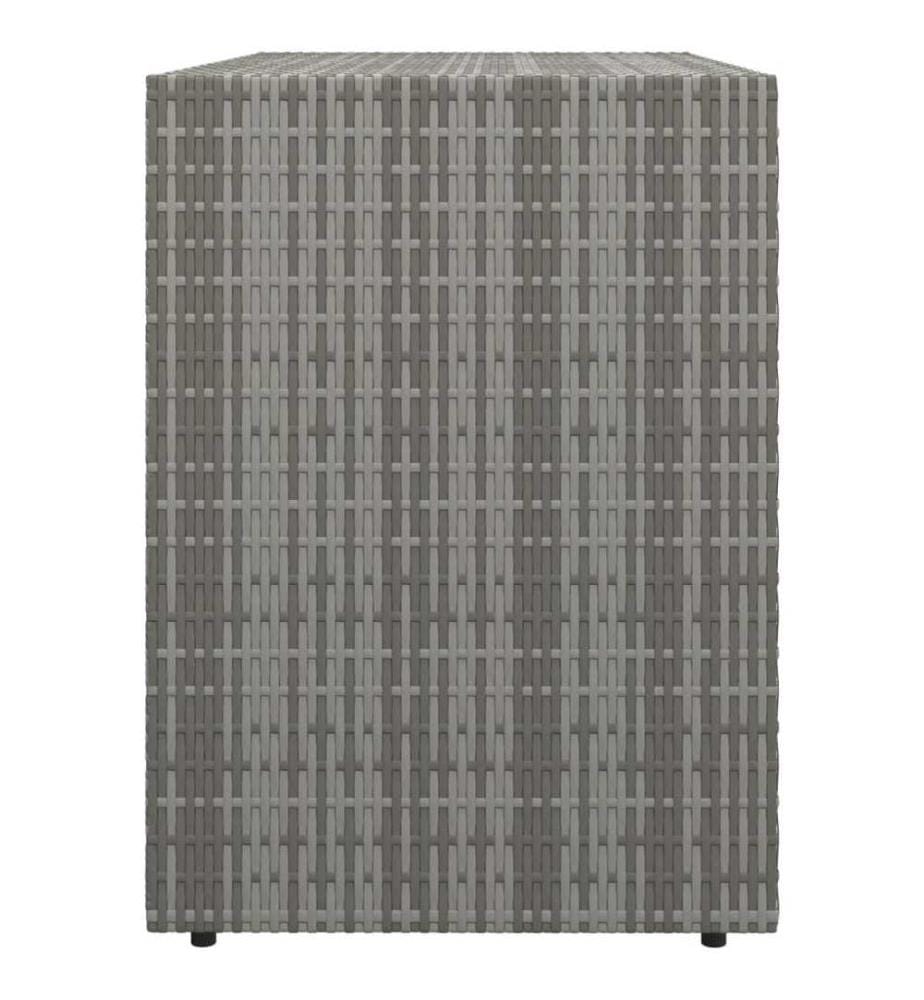 Gartenschrank Grau 100x55,5x80 cm Poly Rattan