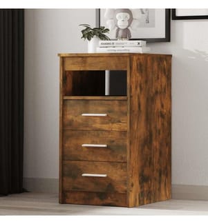 Sideboard mit Schubladen Räuchereiche 40x50x76 cm Holzwerkstoff