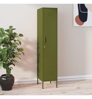 Schliessfachschrank Olivgrün 35x46x180 cm Stahl