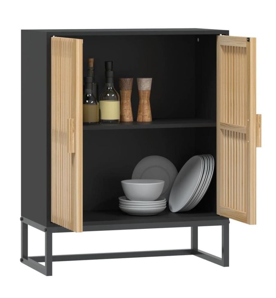Sideboard Schwarz 60x30x75 cm Holzwerkstoff