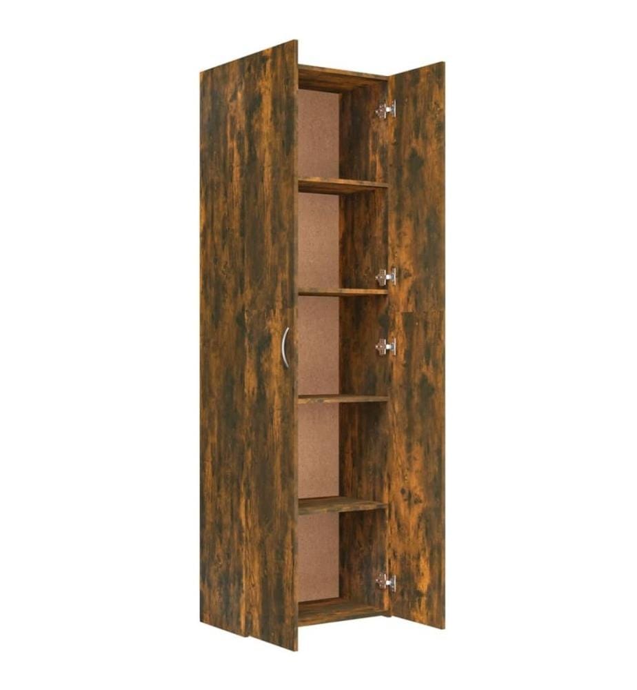 Büroschrank Räuchereiche 60x32x190 cm Holzwerkstoff