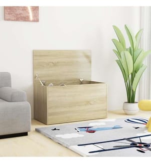 Aufbewahrungstruhe Sonoma-Eiche 84x42x46 cm Holzwerkstoff