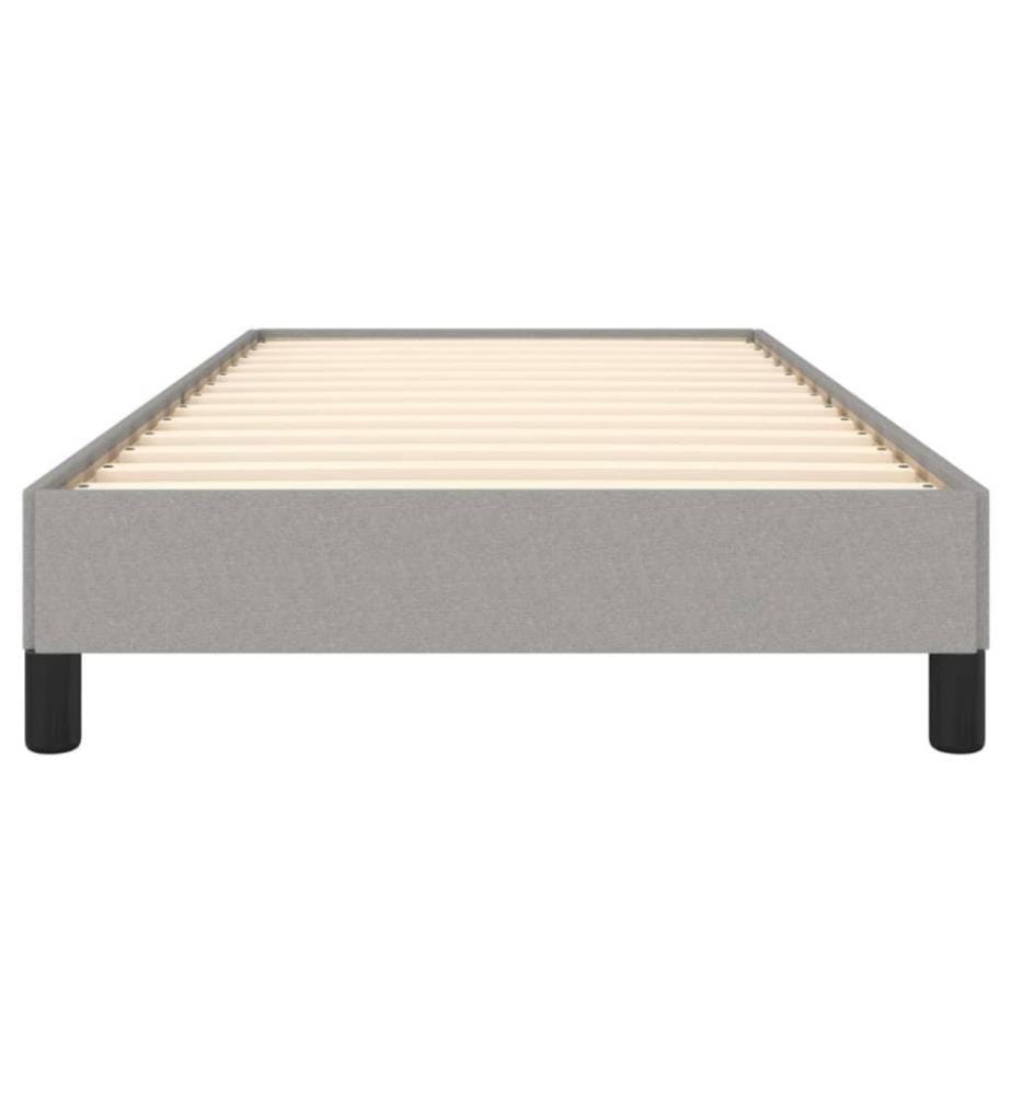 Bettgestell Hellgrau 90x190 cm Stoff