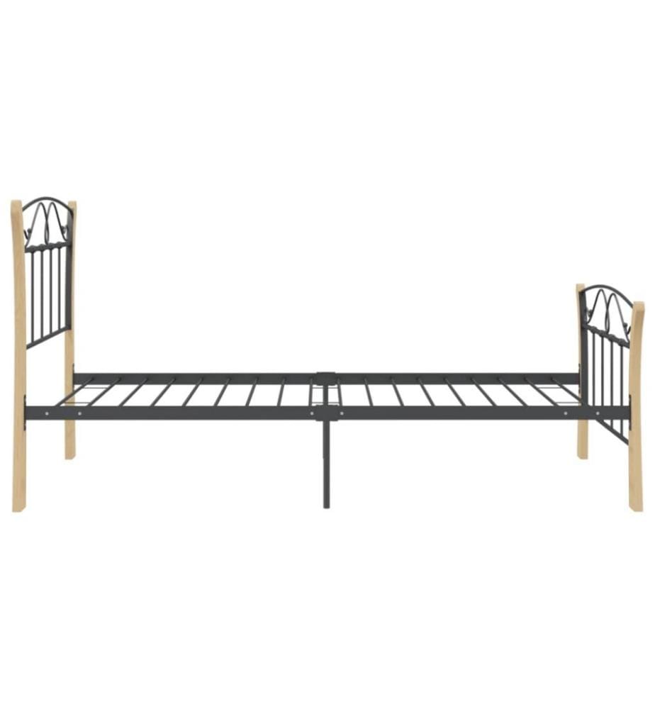 Bett Schwarz Metall 100x200 cm