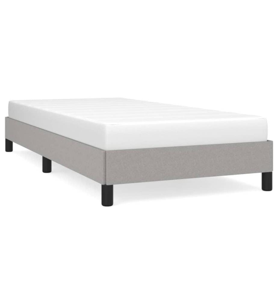 Bettgestell Hellgrau 90x200 cm Stoff