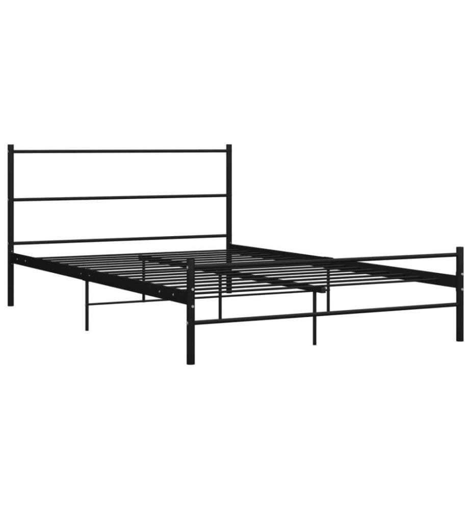 Bettgestell Schwarz Metall 140×200 cm