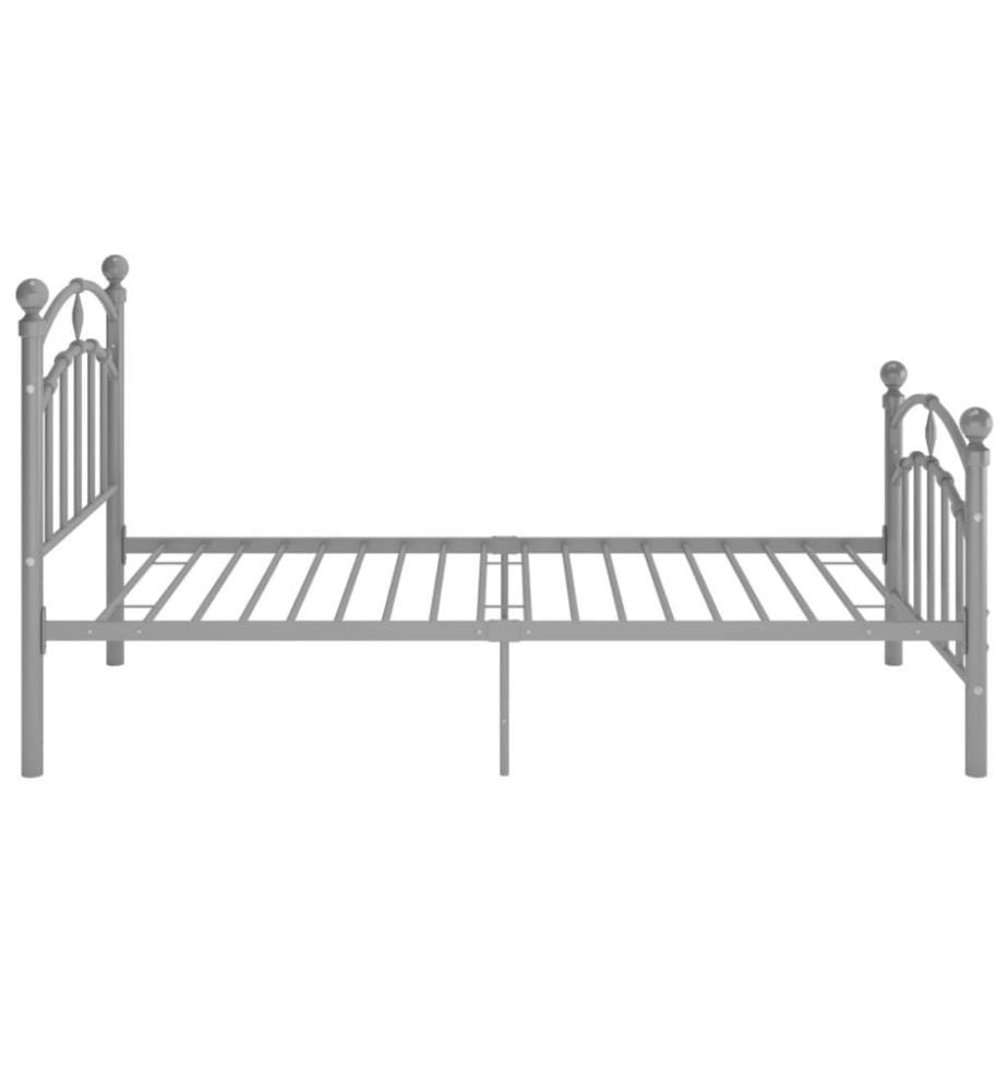 Bettgestell Grau Metall 90x200 cm