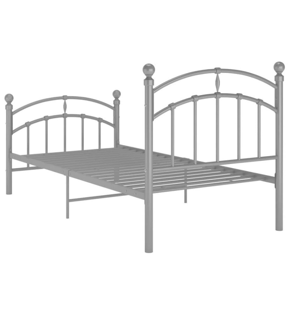 Bettgestell Grau Metall 90x200 cm