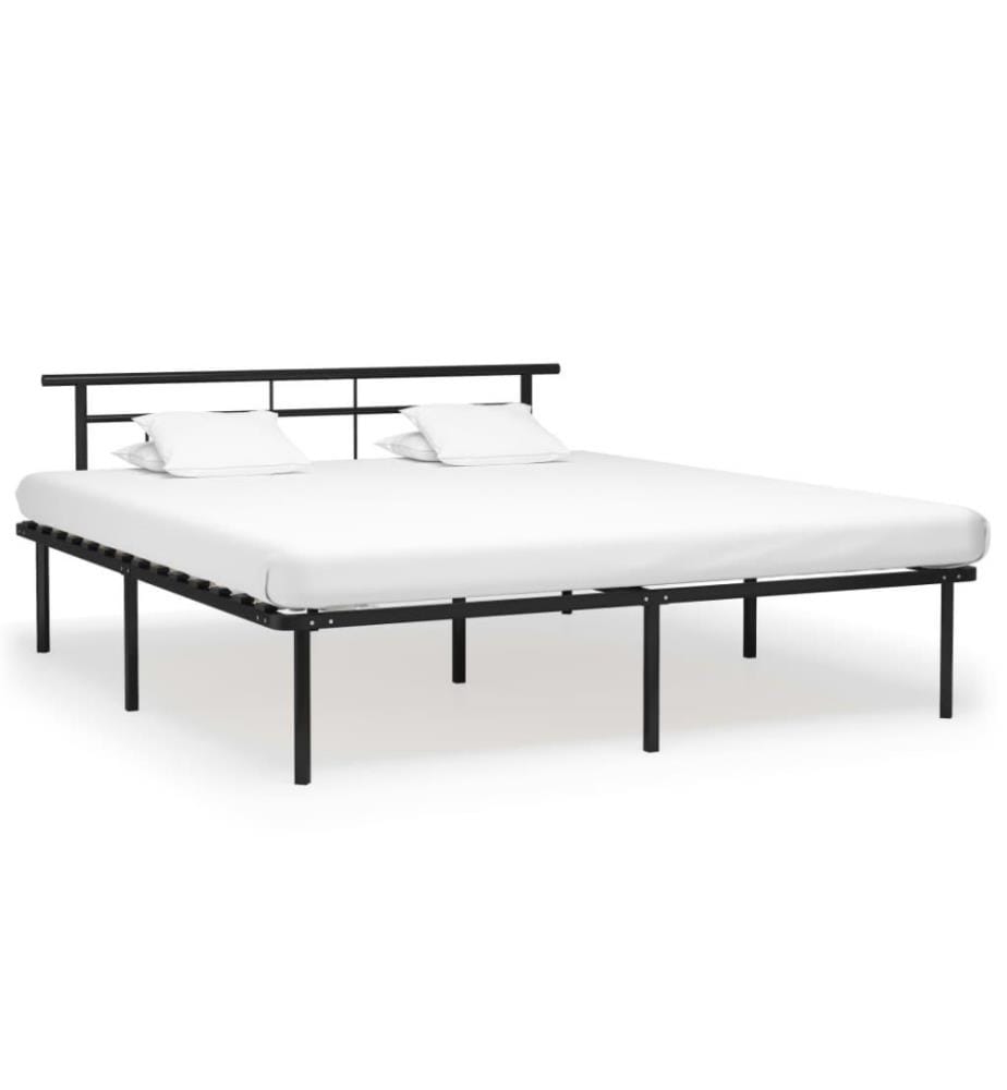 Bettgestell Schwarz Metall 200x200 cm
