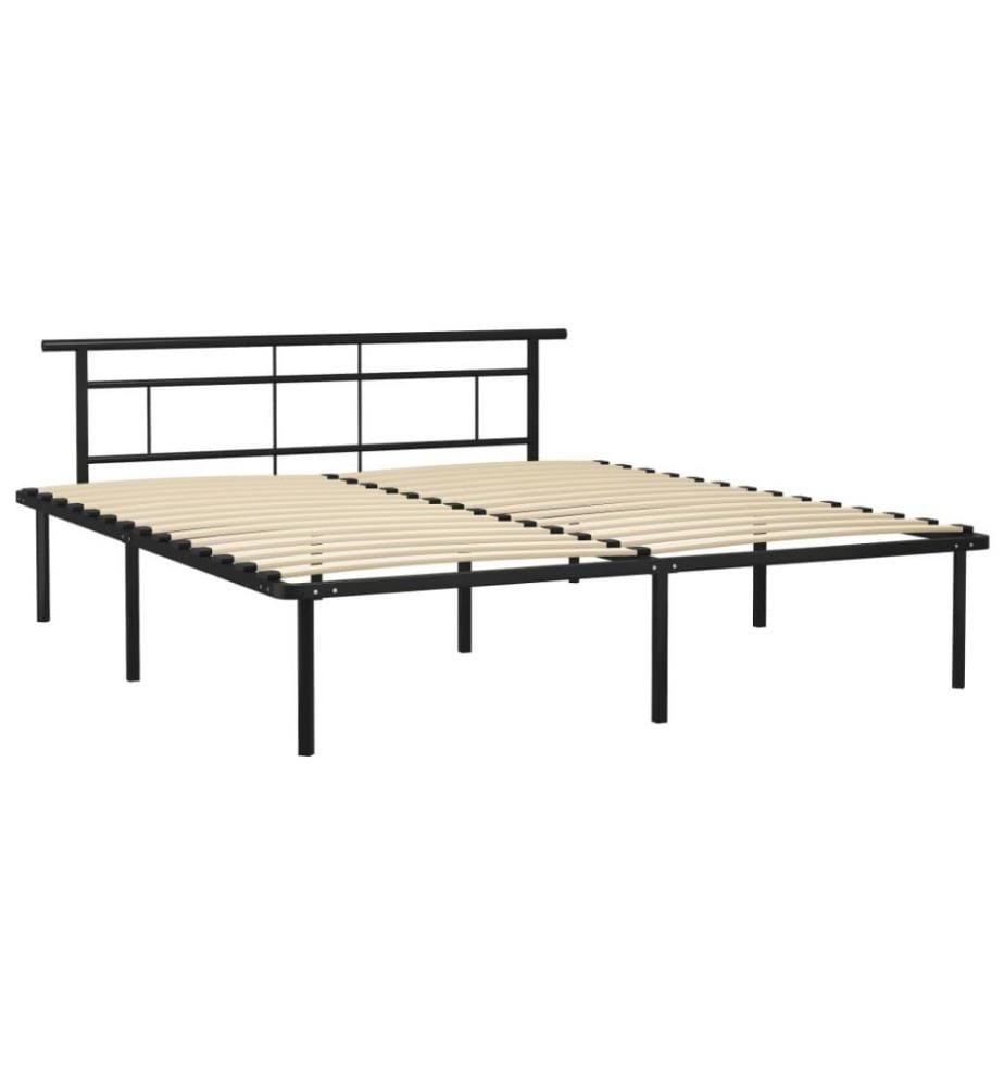 Bettgestell Schwarz Metall 200x200 cm