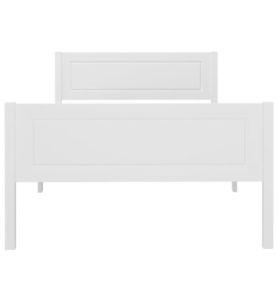 Cadre de lit Bois de pin massif Blanc 90x200 cm