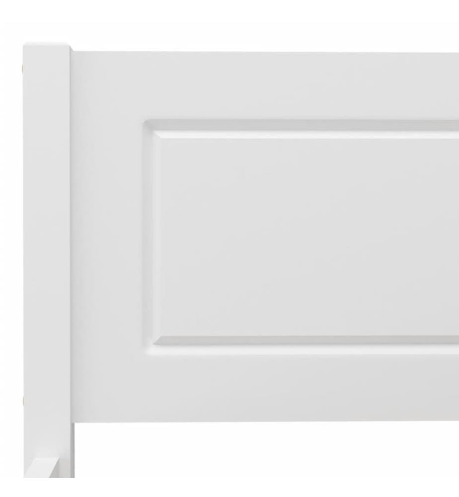 Cadre de lit Bois de pin massif Blanc 90x200 cm