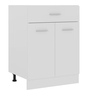 Schubunterschrank Weiss 60x46x81,5 cm Holzwerkstoff