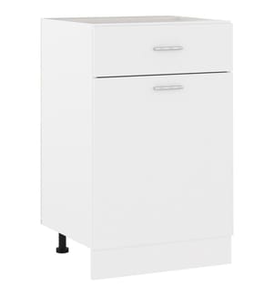 Schubunterschrank Weiss 50x46x81,5 cm Holzwerkstoff