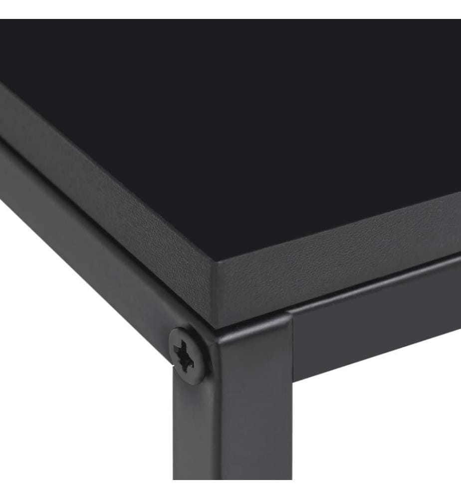 Tables d'appoint 2 pcs Noir Acier
