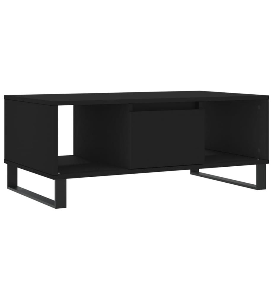 Table basse Noir 90x50x36,5 cm Bois d'ingénierie