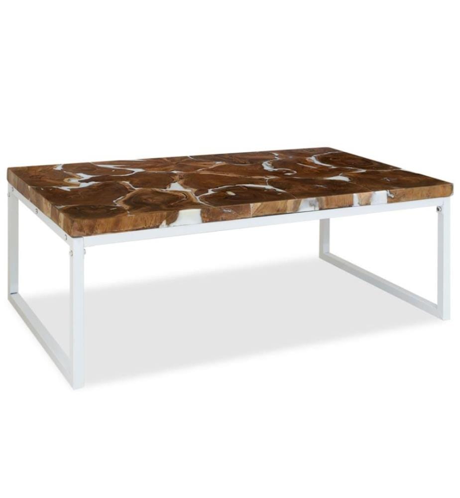 Couchtisch Teak Harz 110 x 60 x 40 cm