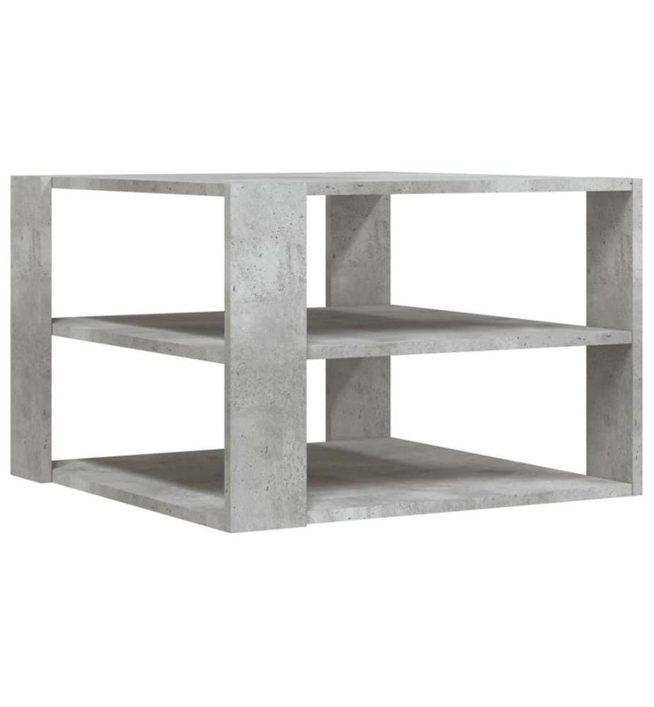 Table basse gris béton 59,5x59,5x40 cm bois d'ingénierie