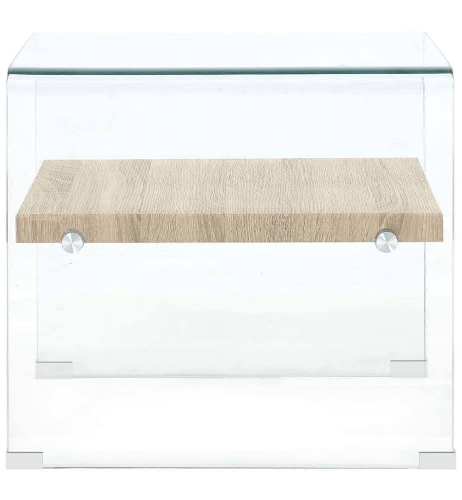 Couchtisch Transparent 50×50×45 cm Hartglas