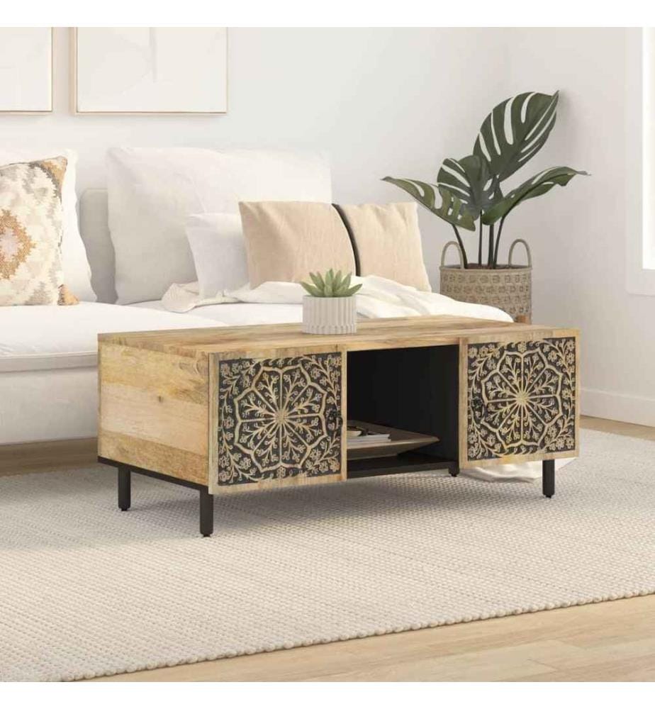 Couchtisch 100x54x40 cm Massivholz Mango
