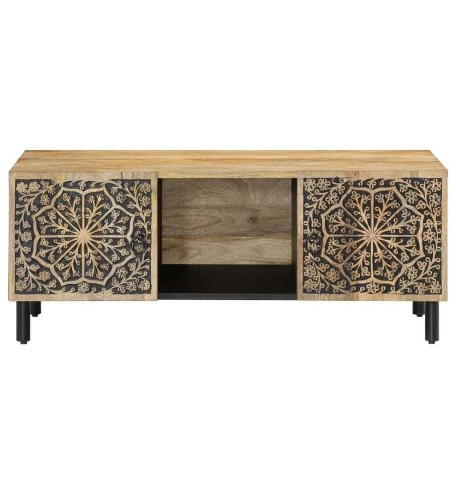 Couchtisch 100x54x40 cm Massivholz Mango