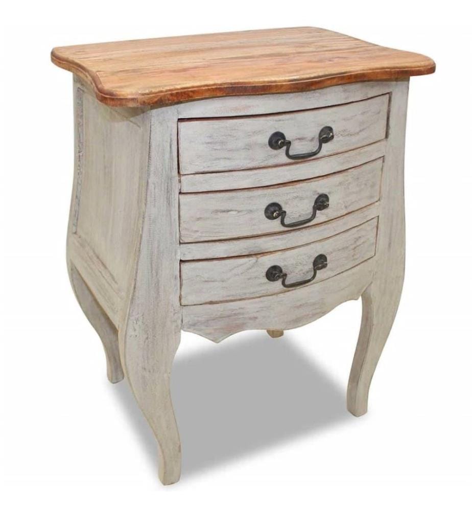 Nachttisch Altholz Massiv 48 x 35 x 64 cm