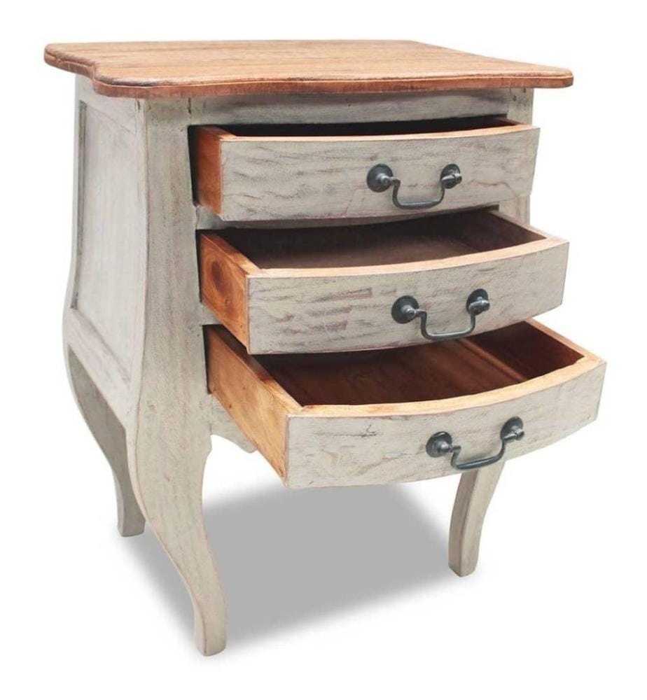 Nachttisch Altholz Massiv 48 x 35 x 64 cm