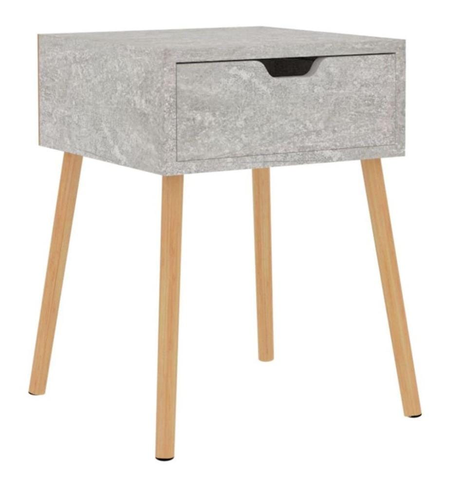 Nachttisch Betongrau 40x40x56 cm Holzwerkstoff