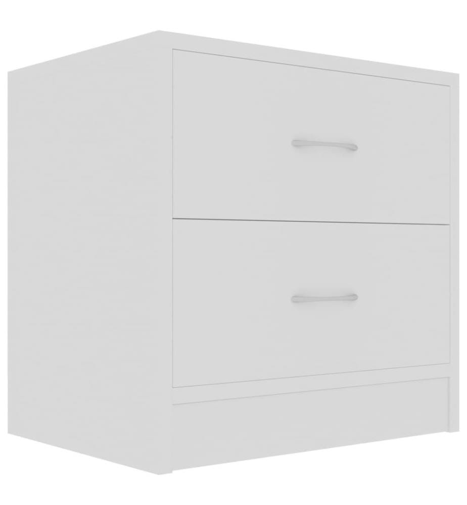 Tables de chevet 2 pcs Blanc 40x30x40 cm Bois d'ingénierie
