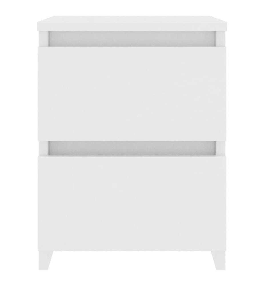 Tables de chevet 2 pcs Blanc 30x30x40 cm Bois d'ingénierie