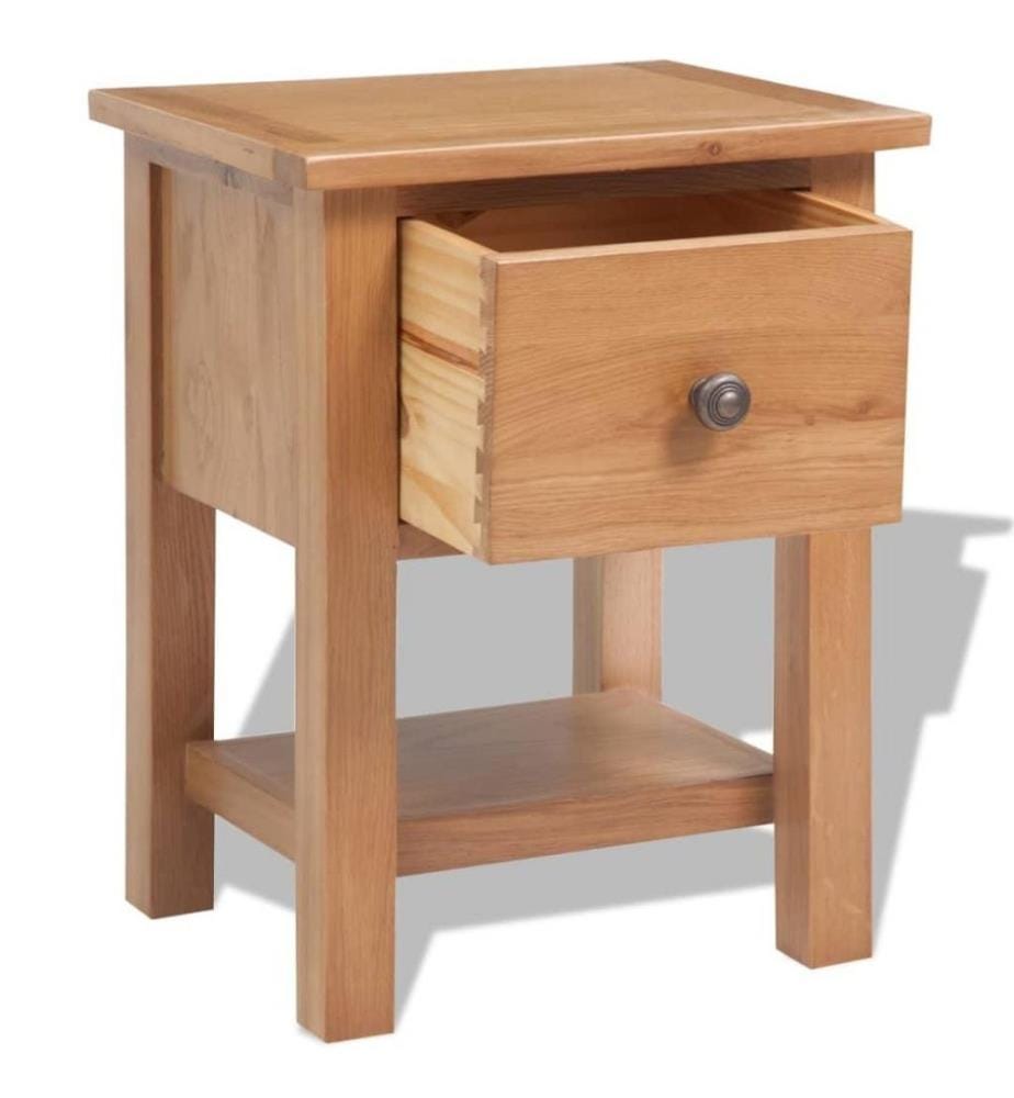 Nachttische 2 Stk. 36x30x47 cm Eiche Massivholz