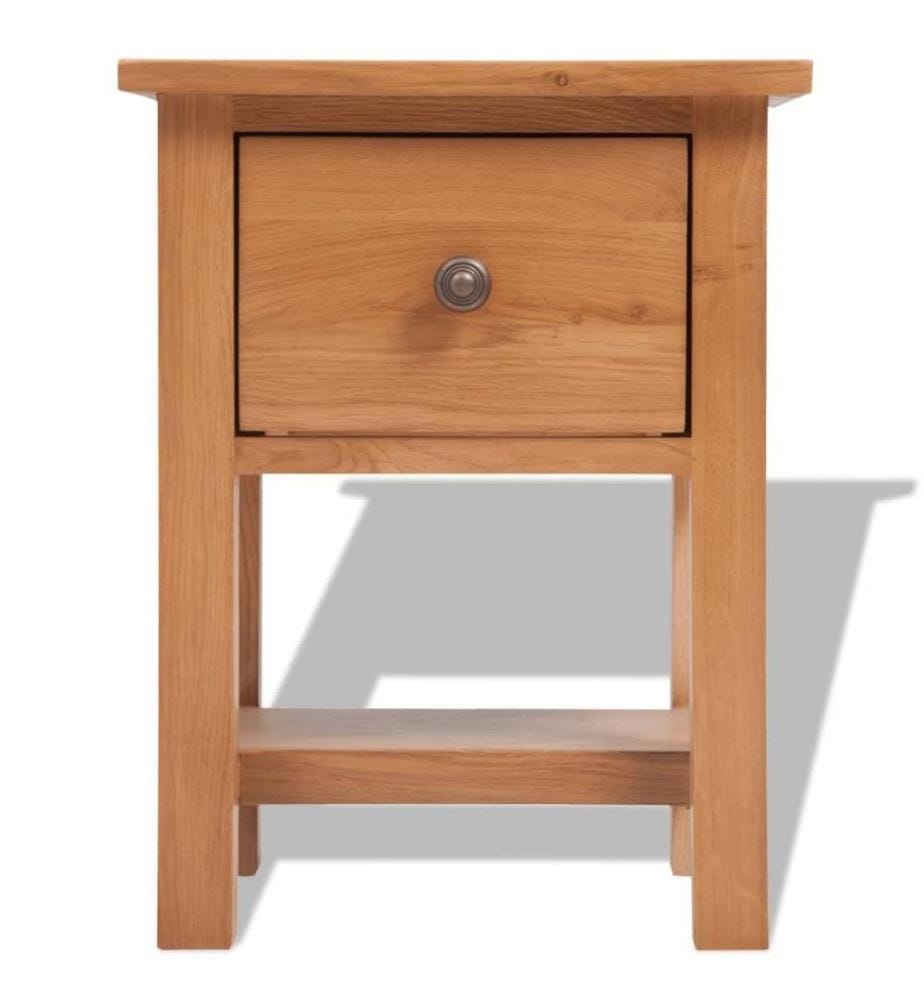 Nachttische 2 Stk. 36x30x47 cm Eiche Massivholz