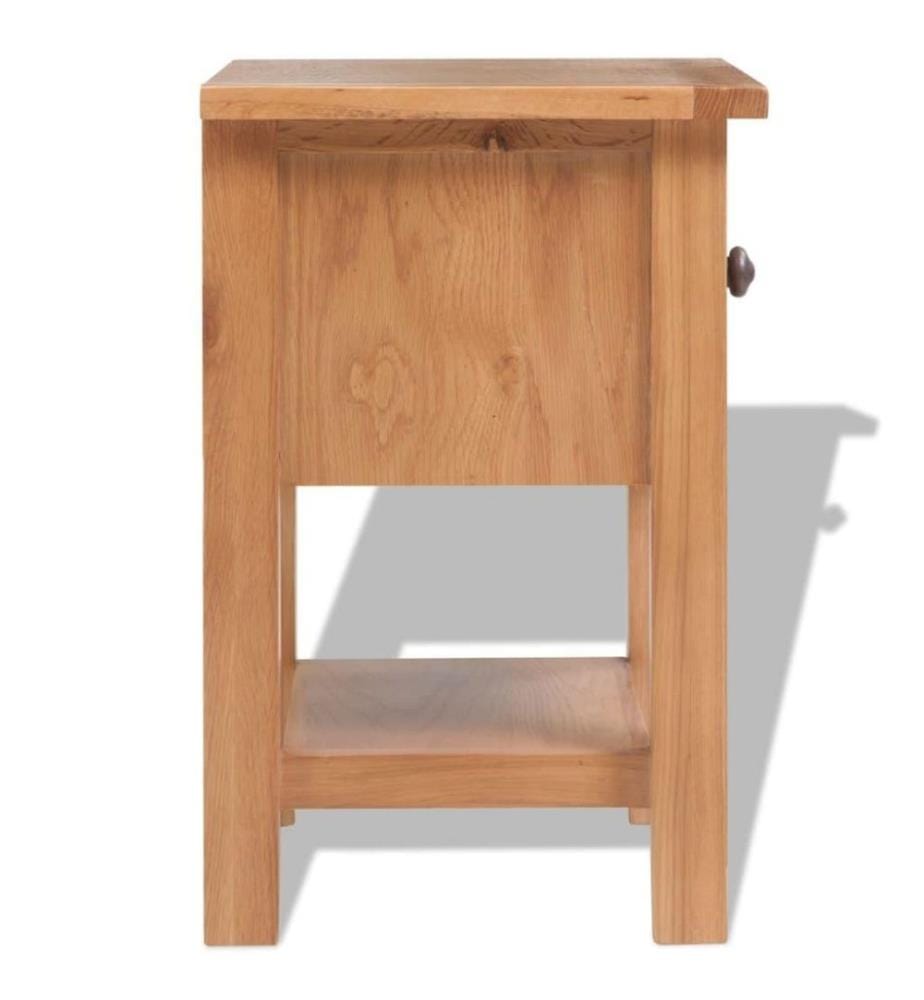 Nachttische 2 Stk. 36x30x47 cm Eiche Massivholz
