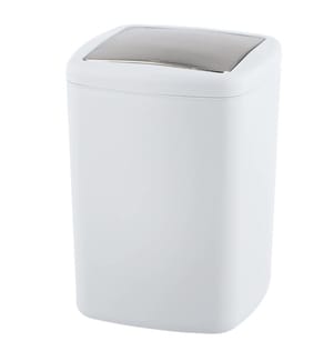 Schwingdeckeleimer Barcelona L Weiss, Spezialkunststoff, absolut bruchsicher, 8,5 Liter