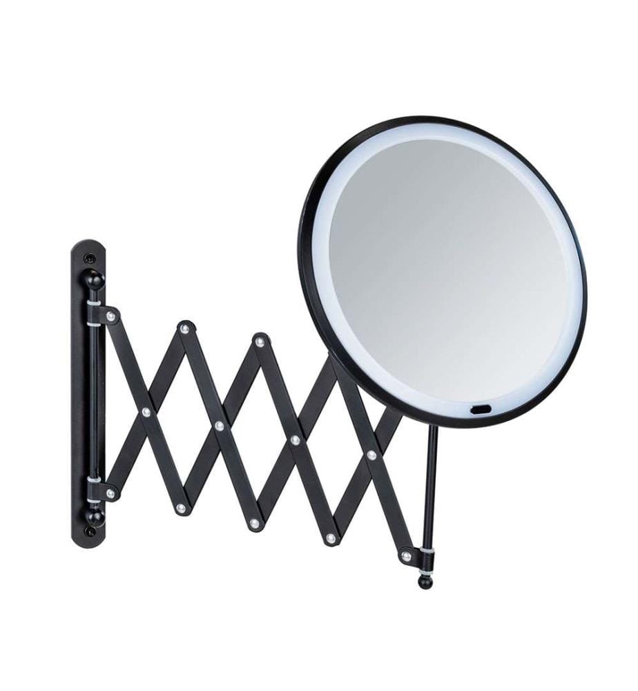 Specchio da parete Barona LED Nero, funzione Touch